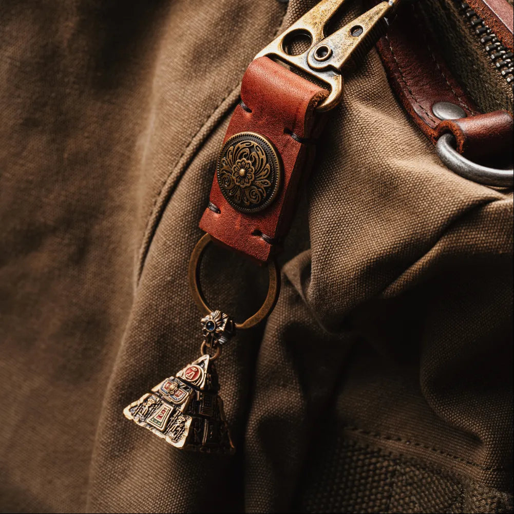 Vintage Petal Emblem Keychain