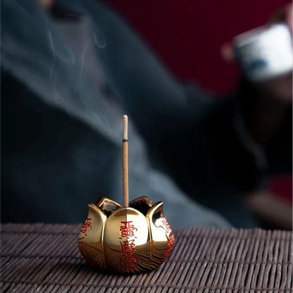 Wealth Lotus Incense Holder Details05