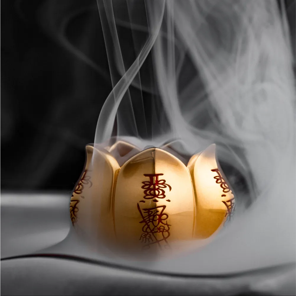Wealth Lotus Incense Holder Details08