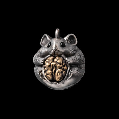 White Bronze Hamster Bell