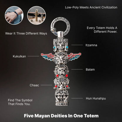 Polished White Bronze Mayan Tote Pendant Parameter