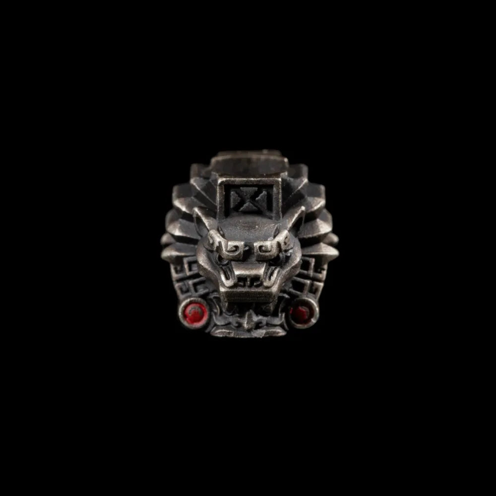 White Bronze Mayan Totem Pendant Option02