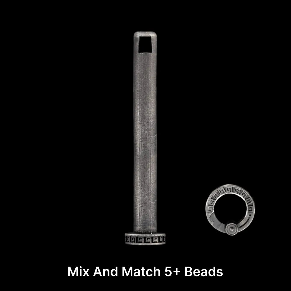 White Bronze Mayan Totem Pendant Option12