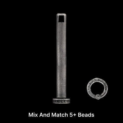 White Bronze Mayan Totem Pendant Option12