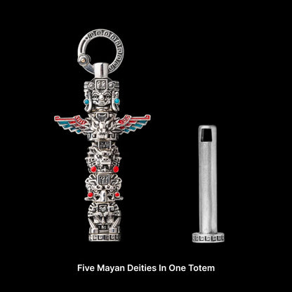 Buy Polished White Bronze Mayan Tote Pendant