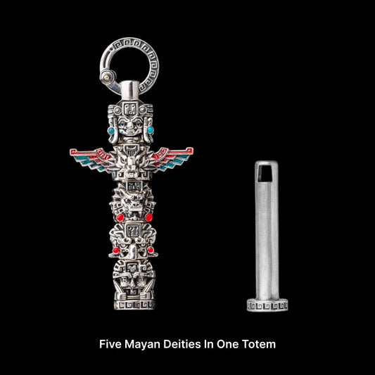 Buy Polished White Bronze Mayan Tote Pendant