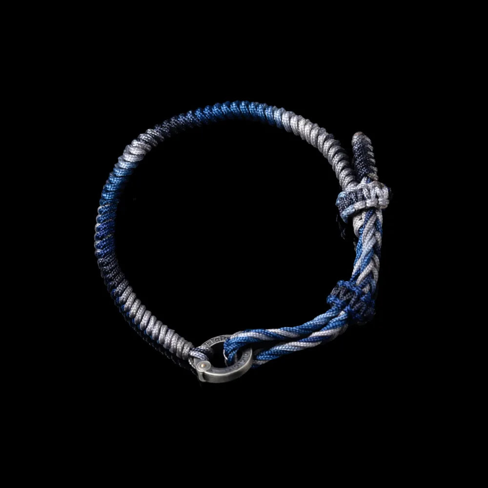 White Bronze Mayan Totem Rope Bracelet Option14