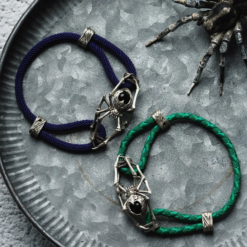 WhiteBronze Spider Rope Bracelet Detail02