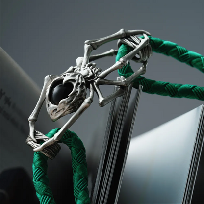 White Bronze Spider Rope Bracelet Details05