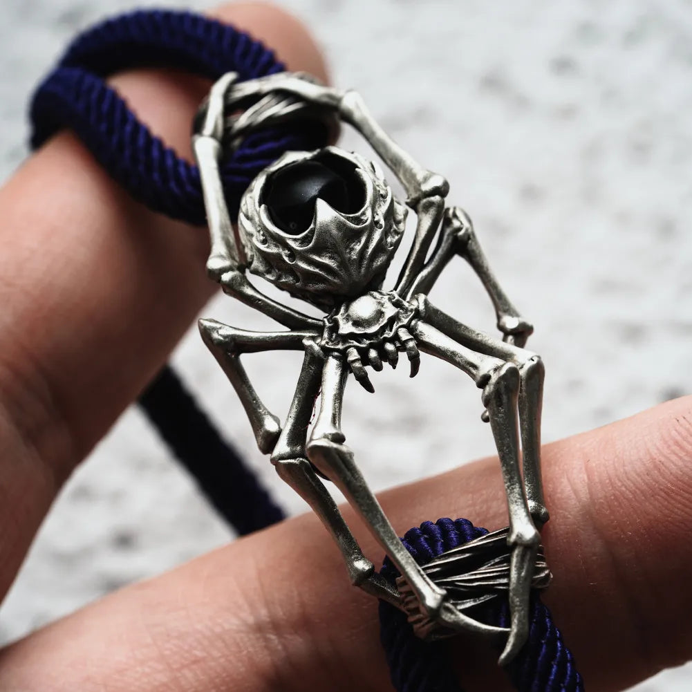 White Bronze Spider Rope Bracelet Details06