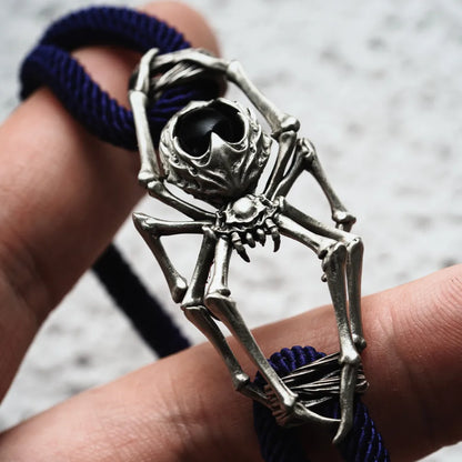 White Bronze Spider Rope Bracelet Details06