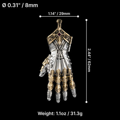 White Bronze With Brass Armored Mechanical Hand Parameter 02