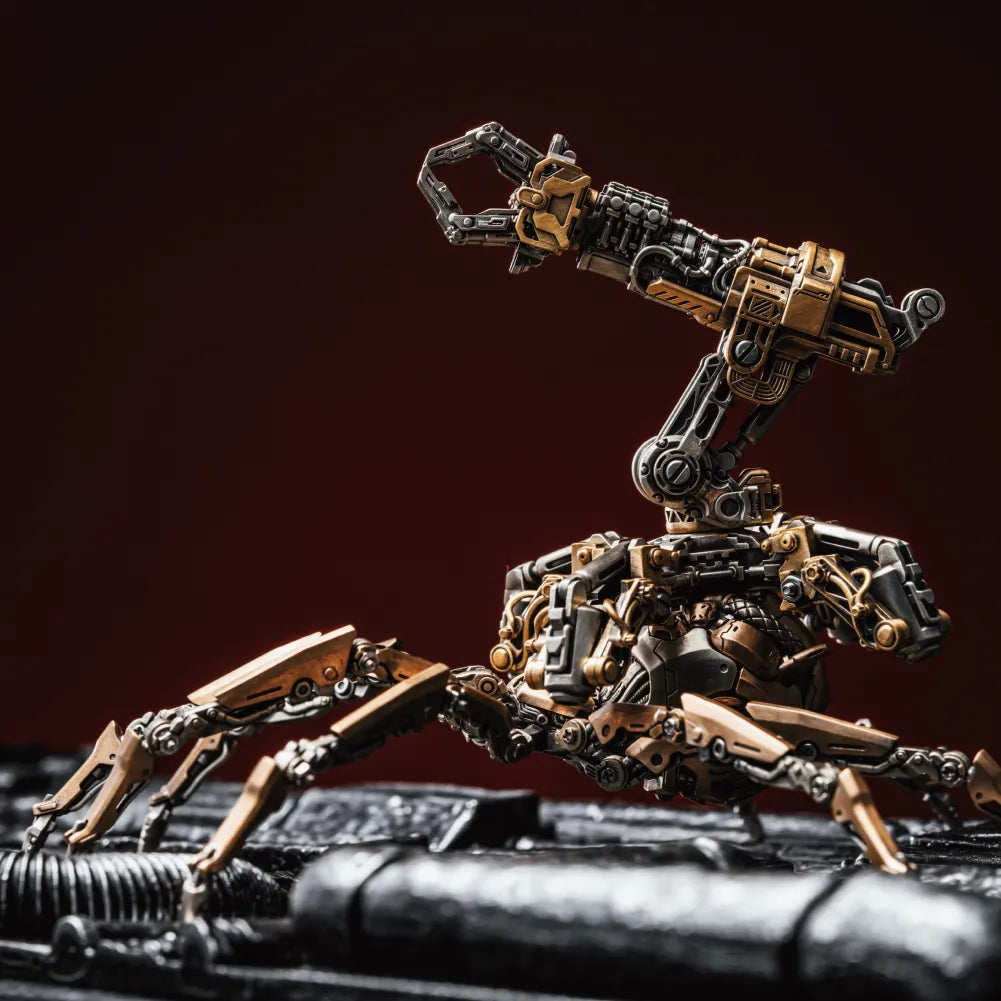 White Bronze With Brass Mechanical Arm Figurine Details 13