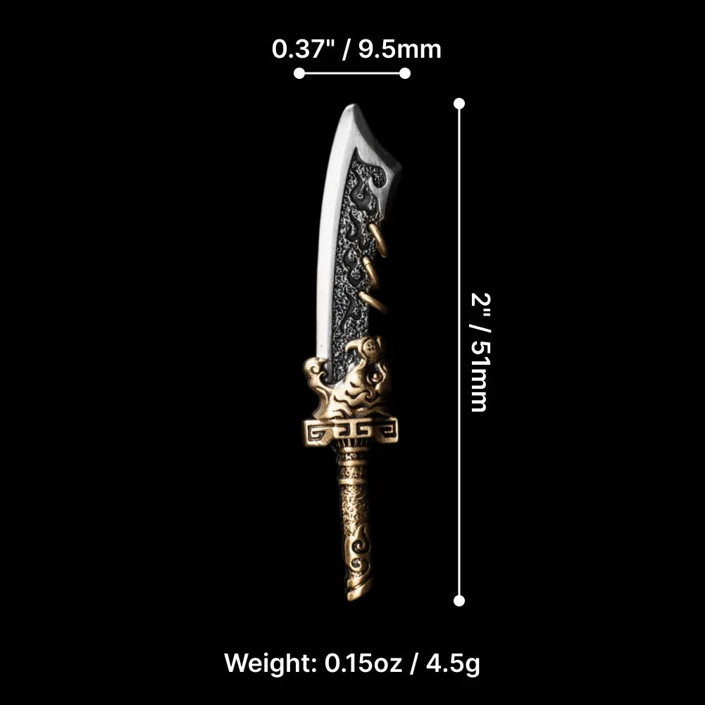 White Bronze With Brass Roaring Tiger Blade Parameter 01