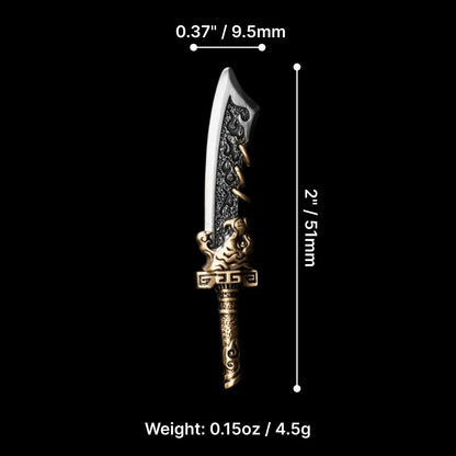 White Bronze With Brass Roaring Tiger Blade Parameter 01