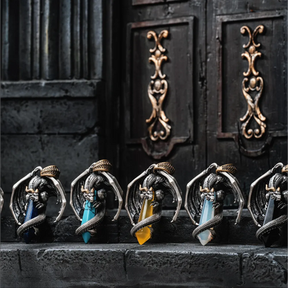 White Bronze With Brass Skybound Dragon Pendant Details 06