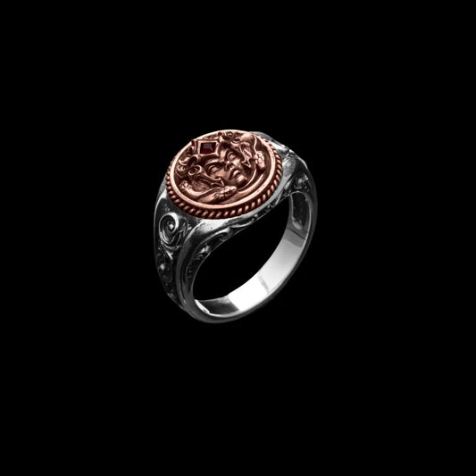 Medusa Signet Ring