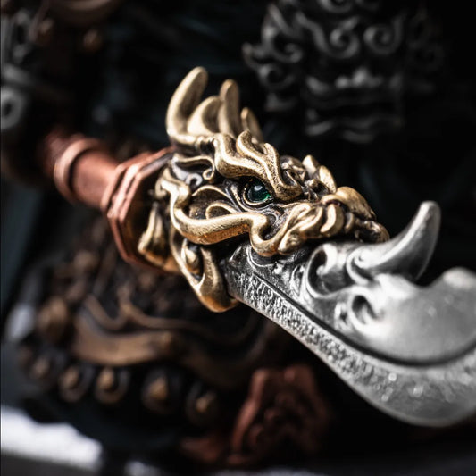 White Bronze With Copper With White Bronze Guan Yu Details 08