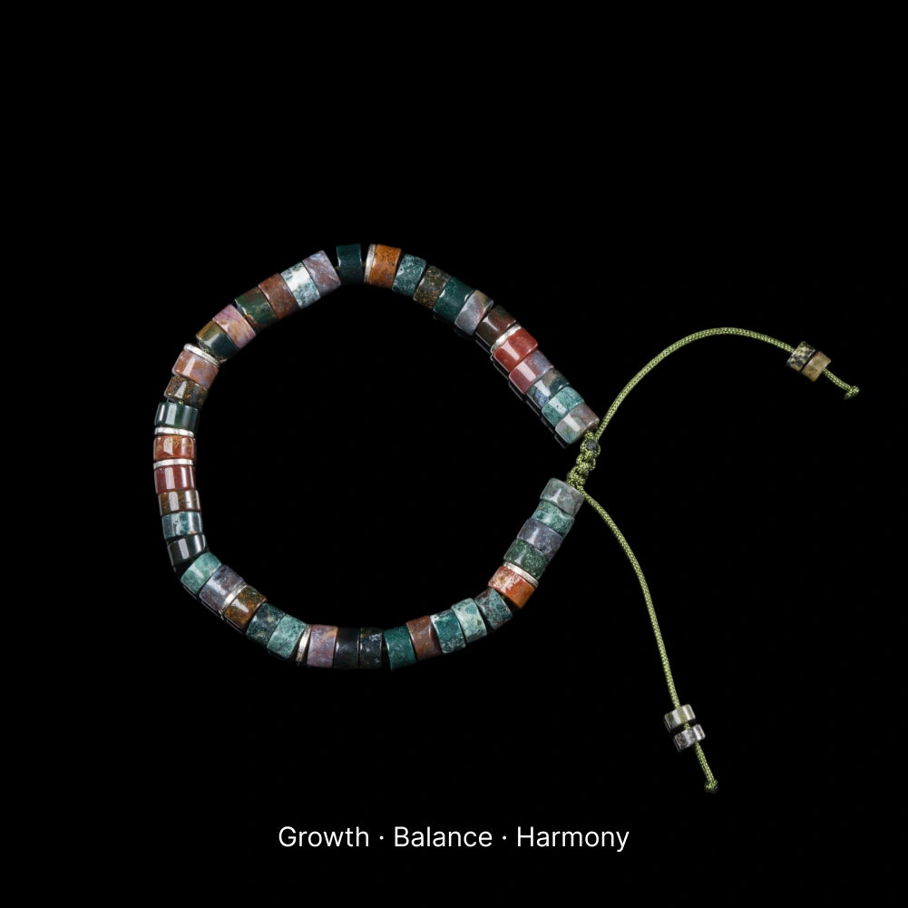 Wildwood Bracelet African bloodstone black background product view