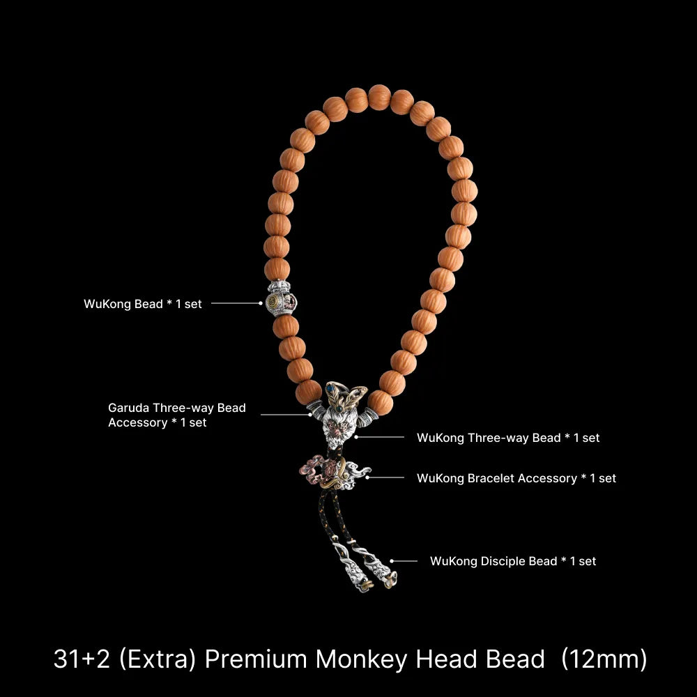 WuKong Three way Bead Premium Monkey Head Bead Edition