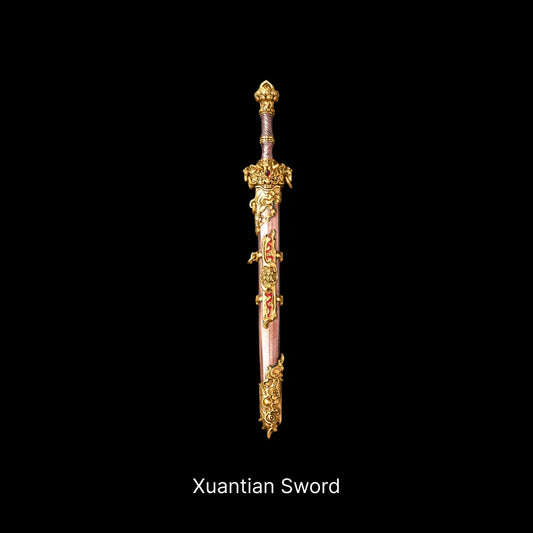 Xuantian Sword 24K Gold Copper Cinnabar Sword Only