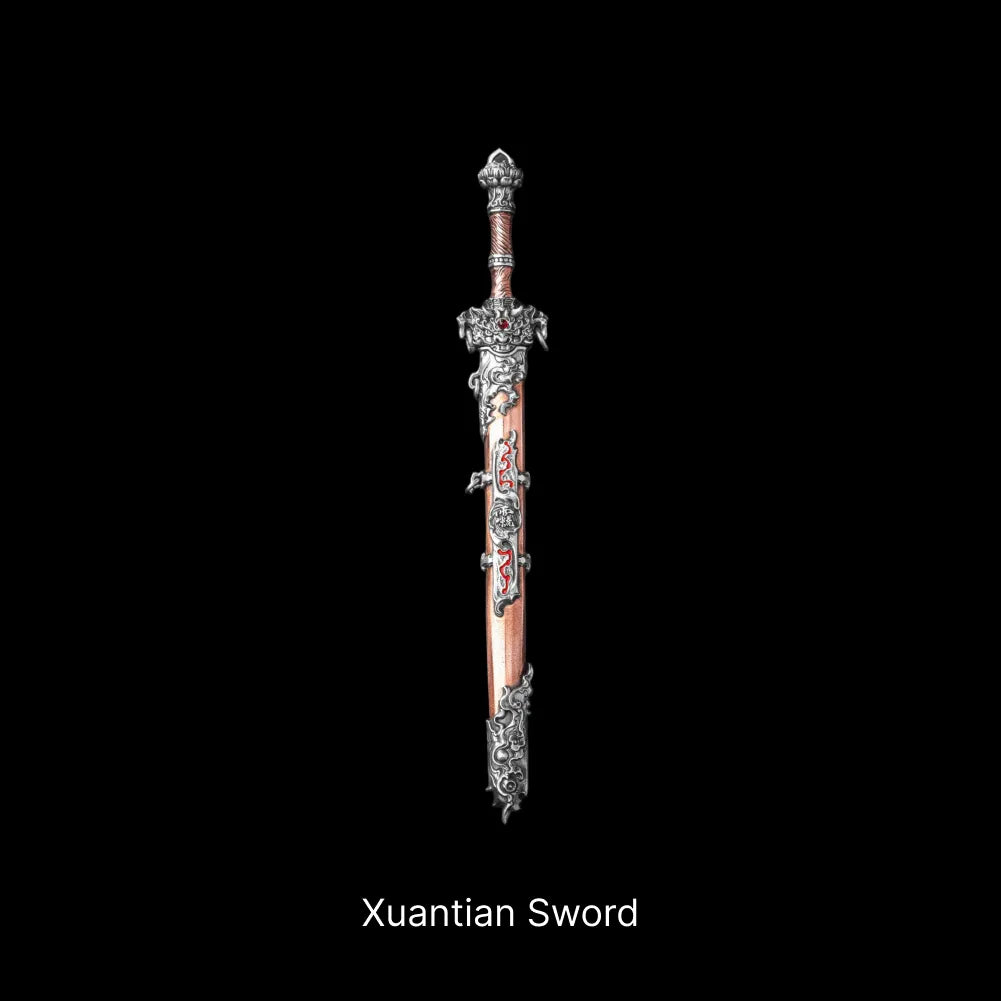 Xuantian Sword Oxidized Silver Copper Cinnabar Sword Only