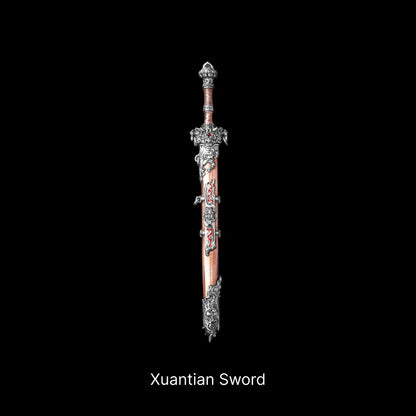 Xuantian Sword Oxidized Silver Copper Cinnabar Sword Only