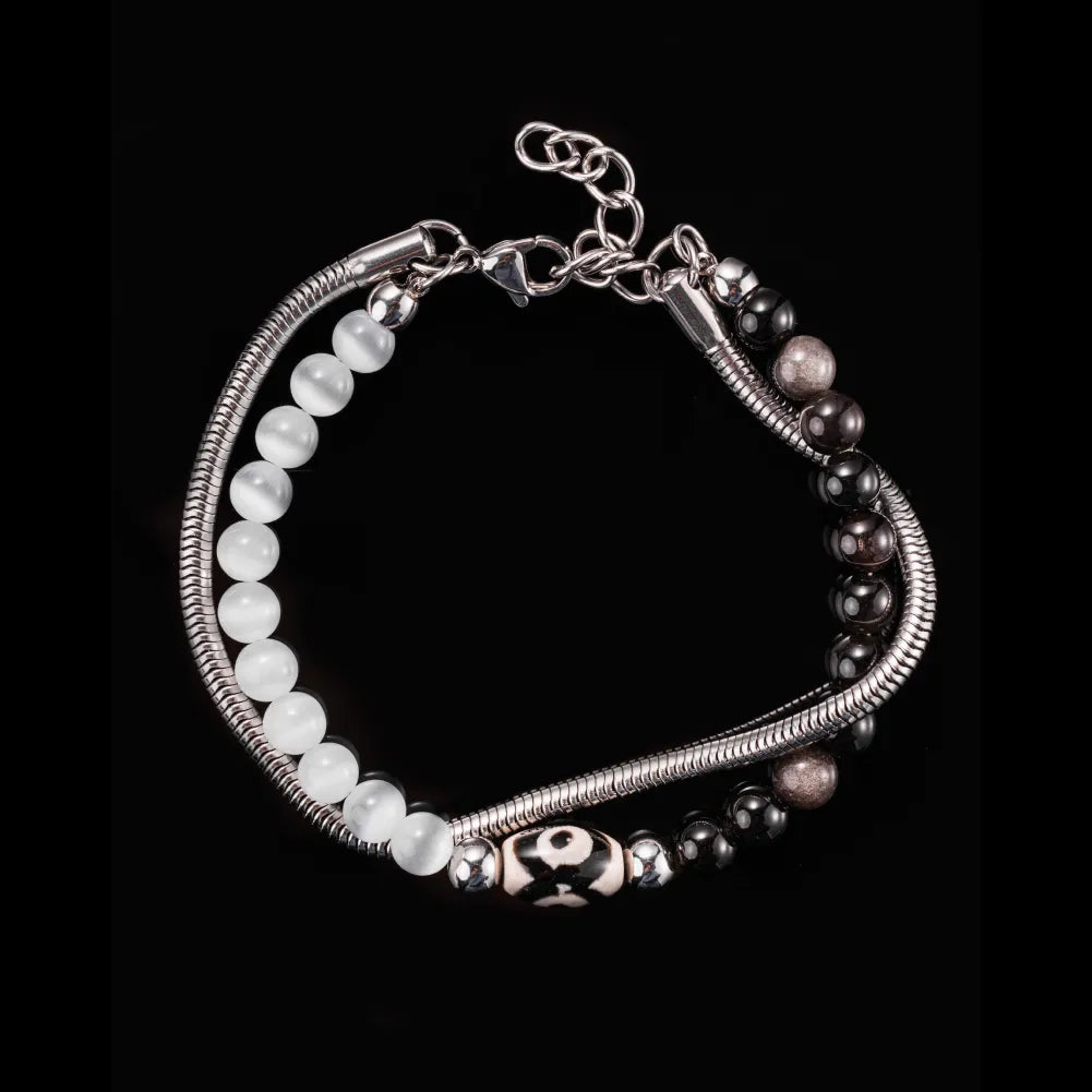 Yinyang Obsidian Bracelet Details 01