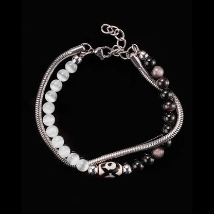 Yinyang Obsidian Bracelet Details 01