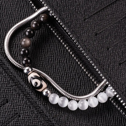 Yinyang Obsidian Bracelet Details 03