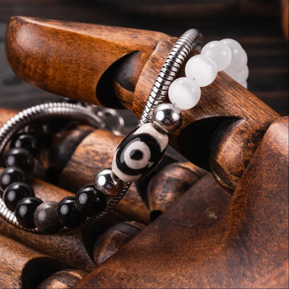 Yinyang Obsidian Bracelet Details 04
