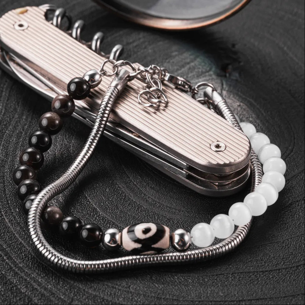 Yinyang Obsidian Bracelet Details 05