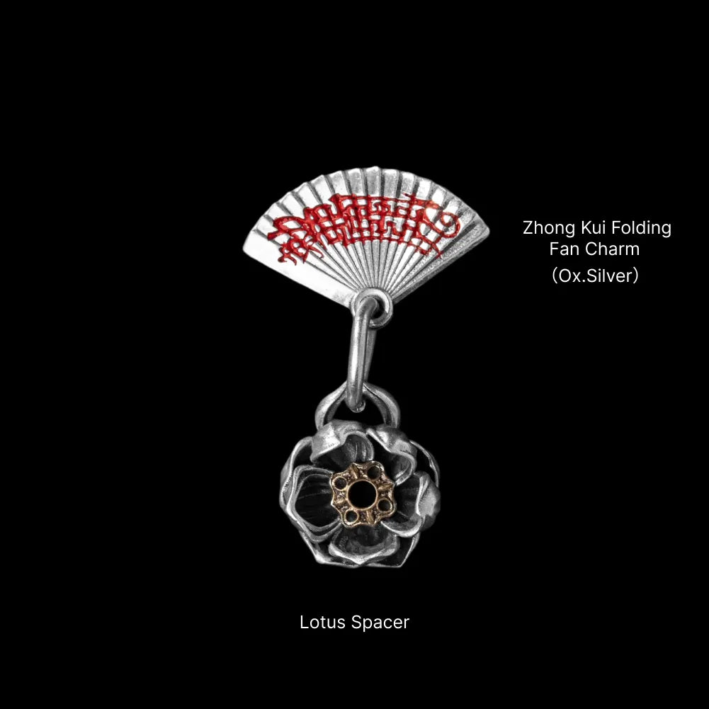 Zhong Kui Folding Fan Charm