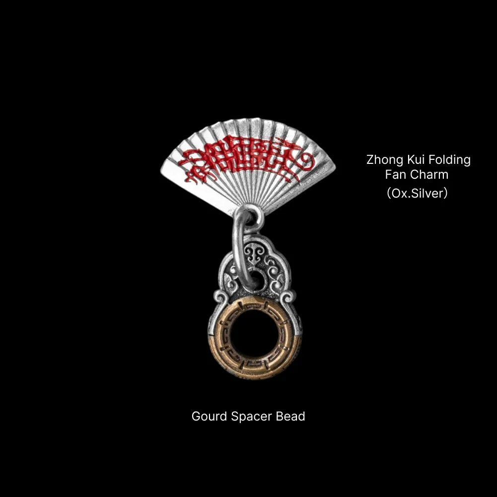 Zhong Kui Folding Fan Charm