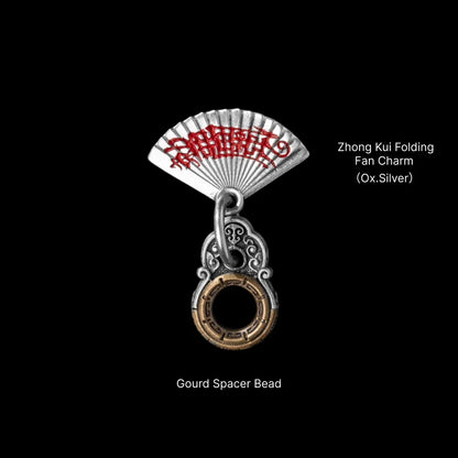 Zhong Kui Folding Fan Charm