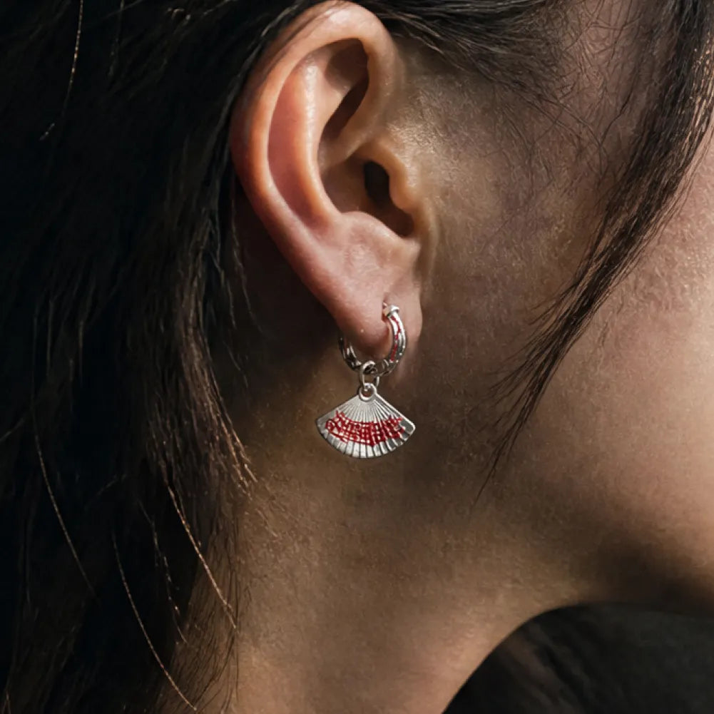 Zhong Kui Folding Fan Earrings
