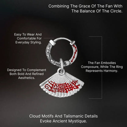 Zhong Kui Folding Fan Earrings