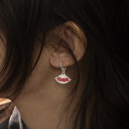 Zhong Kui Folding Fan Earrings