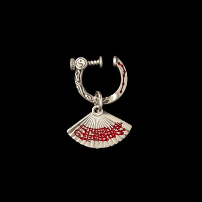 Zhong Kui Folding Fan Earrings