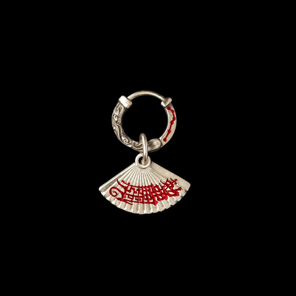 Zhong Kui Folding Fan Earrings
