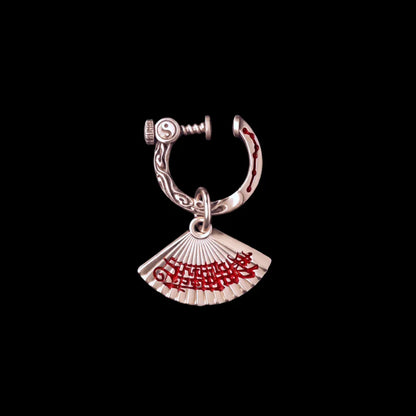 Zhong Kui Folding Fan Earrings