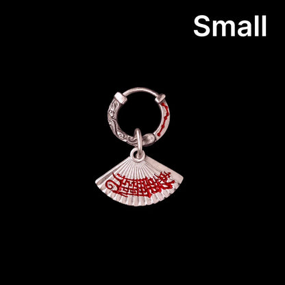 Zhong Kui Folding Fan Earrings