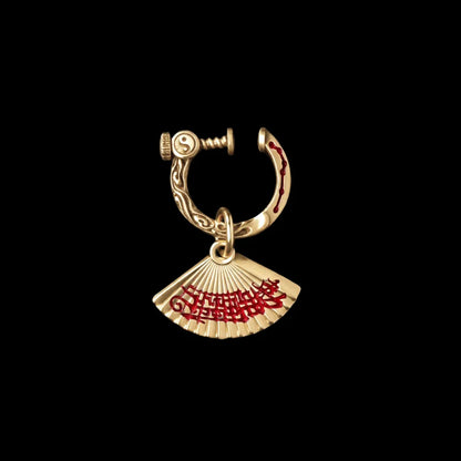 Zhong Kui Folding Fan Earrings