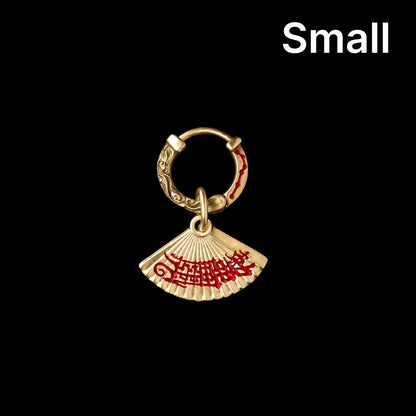 Zhong Kui Folding Fan Earrings