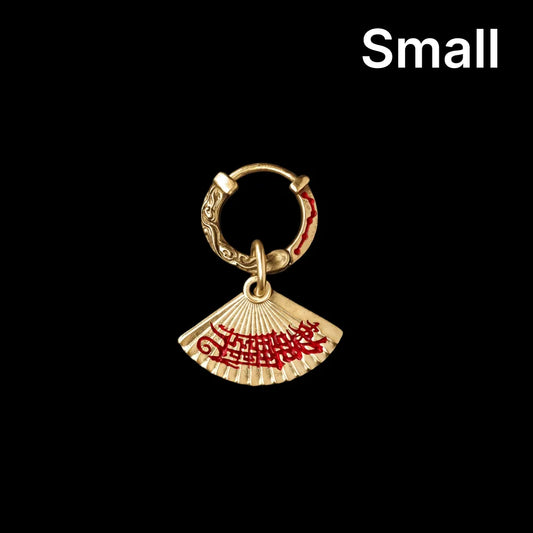 Zhong Kui Folding Fan Earrings