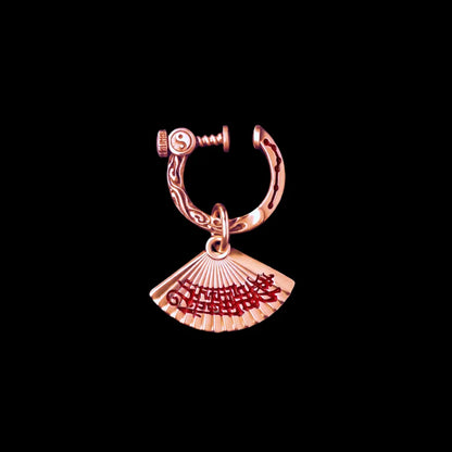 Zhong Kui Folding Fan Earrings