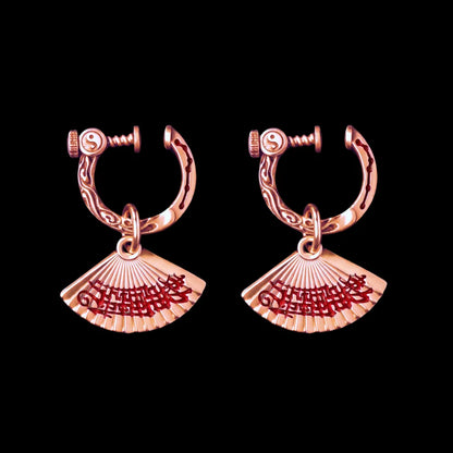 Zhong Kui Folding Fan Earrings