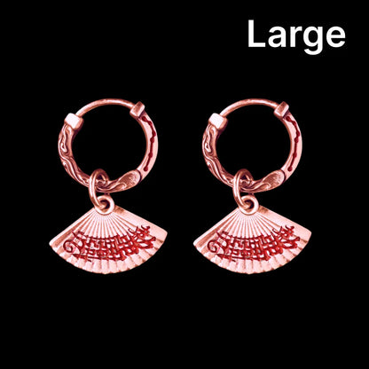 Zhong Kui Folding Fan Earrings