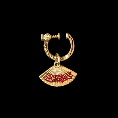 Zhong Kui Folding Fan Earrings