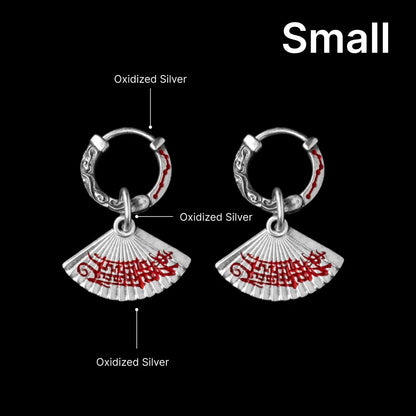 Zhong Kui Folding Fan Earrings